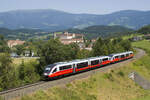 Am 27. Juni 2022 sind 5022 022 und 5022 025 als S 3 4512 (Klagenfurt Hbf - Wolfsberg) unterwegs und sind hier nahe der Hatestelle St. Paul Bad zu sehen. 