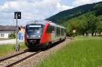 5022 038 passiert am 24.05.2010 als REX/R2707 von Wiener Neustadt Hbf nach Fehring das Vorsignal des Bahnhofs Edlitz-Grimmenstein.