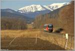 TW der Rh 5022 als R 6410 bei Drfles an der Schneebergbahn, 21.2.2012