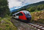 Nachschuss vom 5022 027-4 als R 4813 (Villach Hbf - Kötschach-Mauthen) nahe der Bedarfshaltestelle Postran.