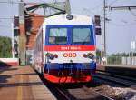 5047 Doppeltraktion als R2586 von Wien Sdbahnhof(Ost) nach Marchegg beim auerplanmigen Halt in der Hst.Wien Praterkai, 21.04.2009.