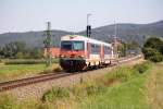 5047 031 u. 5047 036 am 17.07.2009 als R7730 von Sopron/denburg nach Wiener Neustadt Hbf, bei der Ausfahrt aus Loipersbach-Schattendorf.