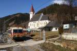 Ersatztriebwagen  5047 031 fhrt als R 8768 auf der belbacherbahn von belbach nach Graz.