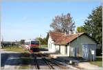 Eine Nebenbahn im Wiener Raum, von der ich bisher kaum Bilder sah, ist das sogenannte Schweinbarther Kreuz: 5047 086 bei der Einfahrt in Prottes, 16.10.11