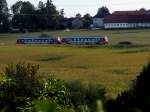 5047-Doppel als R3485; Hochsitzblick entlang der Hausruckstrecke bei Oberbrunn; 150828