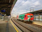 Graz. Ein 5047er Triebwagen der Steiermarkbahn, steht hier am 15.01.2024 in Graz Don Bosco.