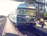 Blauer Blitz als Sonderzug der GEG im Bahnhof Melk  04.05.2003