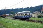 Im Juli 1991 verläßt 5146 207-5 den Endbahnhof Lavamünd in Richtung St.