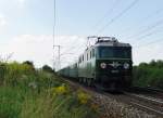 Hier ein Sonderzug in Obertraubling am 22.08.2010 mit 1010.10 .