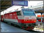 E-Lok 1014 007-7 in Richtung Ungarn  Wien Sdbahnhof am 28.4.2007