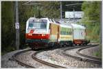 1014 003 + 1014 014 mit Messzug SPROB 97712 von Unzmarkt nach Leoben.