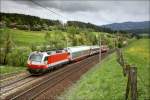 Die beiden 1014 014 & 1014 003 fahren mit dem Messzug SPROB 97720 von St.Veit Glan nach Neumarkt.