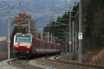 Einmal mehr gab es an diesem Wochenende wieder Messfahrten mit der BR 1014 auf der Kronprinz Rudolf Bahn.Die beiden E-Loks 1014 014 + 003 fahren als SPROB 97760 mit Wagensatz 6010 022-9, 7110 224-8,