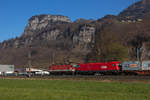 1144 043-7 und 1016 004 zwischen Hohenems und Dornbirn.