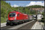 1016 044 mit RJ531 in der Haltestelle Wolfsbergkogel am 18.05.2020.