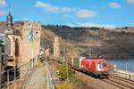 ÖBB 1016 039 mit KLV in Oberwesel, am 20.03.2021.