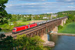 1016 026 und 1116 267 mit einem Kesselzug bei Mariaort Richtung Nürnberg, 06.05.2020