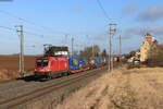 1016 019 mit dem DGS 41821 (Rheinhausen – Ljubljana) bei Herrnberchtheim 23.2.22 