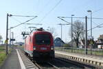 BB 1016 026 als Tfzf Richtung Weimar, am 07.04.2023 in Vieselbach.