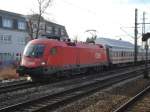 1016 017-4 mit EC 115 nach Klagenfurt am 05.02.09 in Mnchen-Trudering.