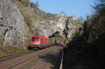 1016 022 mit Wenzel-Zug am 24.04.2010 beim Felsentor bei Etterzhausen