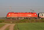 1016 025-7 mit IC 2058 Frankfurt(Main)Hbf - Saarbrcken Hbf bei Erzhausen.