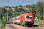 1016 006 bei der Durchfahrt in Tullnerbach-Pressbaum mit dem OIC 545  am 16.9.2011.