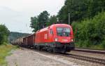 1016 006 zog am 06.07.12 einen gemischten Gterzug durch Aling Richtung Mnchen.