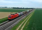 1016 033 + 1116 250 am KGAG 43933 (Wenzel-KLV) von Neuss Gbf nach Kalsdorf am 05.05.2012 unterwegs bei Stephansposching.