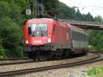 ÖBB 1016 029 mit einen EC bei Aßling am 14.08.14