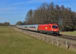 1016 016 mit IC 2083 am 25.02.2014 bei Vogl.