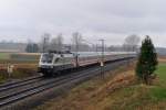 1016 034 (railjet - Vordesign) mit IC 2083 bei Hattenhofen (03.04.2008)