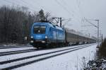 Der Kyoto Taurus 1016 023 mit EC 112 am 20.01.2009 in Haar (bei Mnchen).