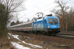 Der Kyoto Taurus 1016 023 mit IC 89 am 08.03.2009 in Haar (bei Mnchen).