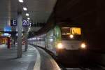 1016 023-4  ÖBB Green Points  mit dem EN 421 (Düsseldorf Hbf - Wien Westbf.) am Düsseldorfer Hbf am 03.02.15