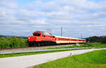 Die 1020.18 mit dem SüdbahnExpress (SEZ 14484) ist auf dem Weg von Summerau nach Linz kurz nach Kefermarkt.
19.05.2023.