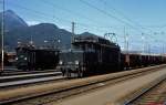Im August 1982 begegnen sich die 1020.47 und die 1180.07 im Bahnhof Bludenz