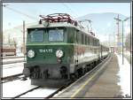 E-Lok 1041.15 fhrt mit Nostalgiesonderzug von Mrzzuschlag nach Wien  5.1.2008