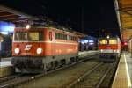 Die beiden E-Loks 1042 007 & 1144 259 konnte ich bei einer Arbeitspause im Bahnhof St.Michael ablichten.