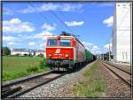 E- Lok 1044.093 mit Lackierung in Blutorange fotografiert in Knittelfeld 31.05.2007