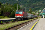 1144 030 mit dem IC 118 bei der Einfahrt in Bregenz.