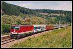 1044 070 fährt am 13.06.2002 bei Bruck an der Mur Richtung Süden.