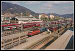 1044 087 fährt am mit IC151 in Graz Hbf.