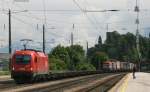 1216 236-8 und 1044 084-0 (Zugschluss mit einer RoLa bei der Durchfahrt Brixlegg gen innsbruck am 23.5.08