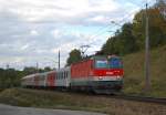 Die 1044 078 war am 06.10.2008 eingeteilt um den   IC 601 von Linz nach Selzthal zu bringen.