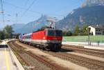 Von Innsbruck kam 1044 063-6 mit einer RoLa daher,Brixlegg (sterreichurlaub 20.08.09)