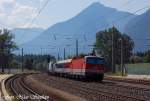 1044 111-3 schob 1216 004-2 mit ihrer RoLa bis Brenner nach,Brixlegg (sterreichurlaub 20.08.09)