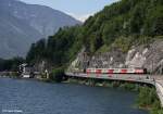 BB 1144 273-0 vor REX 3446 Attnang-Puchheim - Stainach-Irdning, Salzkammergutbahn KBS 170 Attnang-Puchheim - Stainach-Irdning, fotografiert bei Ebensee am Traunsee am 18.05.2011 