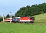 1044 012 mit dem Erlebniszug von Passau nach Wien am 01.06.2008 unterwegs bei Ingling.