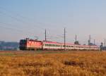 1044 010 ist am 03.07.2010 mit dem  morgentlichen IC 501 in Wartberg an der Krems durchgefahren.